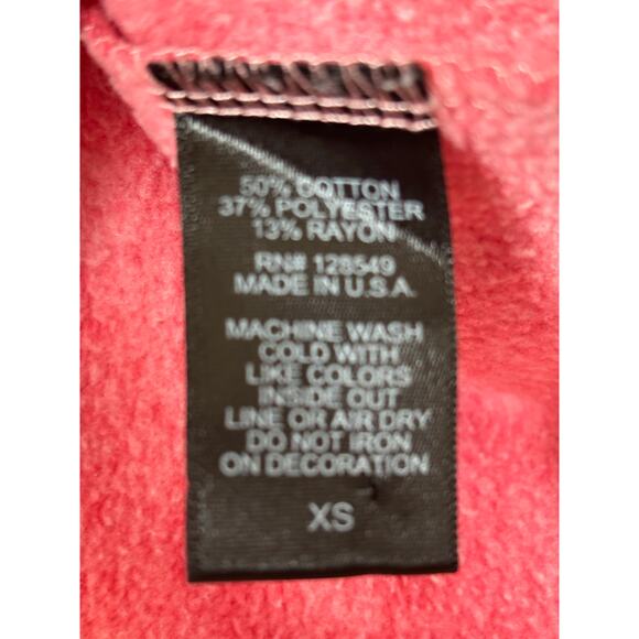 AVIATOR NATION Cropped Bolt Stitch Sweatshirt Pink Striped XS - Picture 6 of 7